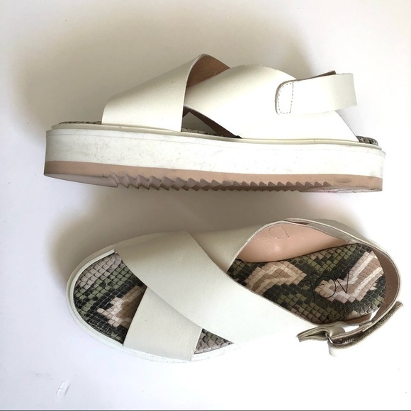 NEW AGL Maya Crisscross Platform Sandal off-white 39 - Picture 3 of 5